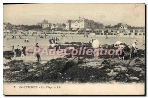 Postcard Old Pornichet The Beach