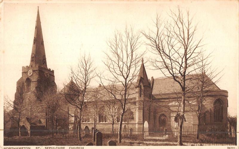 uk19035 st sepulchre church northampton real photo uk