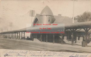 Depot, Massachusetts, Newsburyport, RPPC, Boston & Maine Railroad Station, Photo