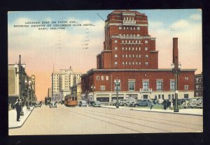 Gary, Indiana/IN Postcard, Knights Of Columbus Club Hotel, Old Cars, 1939!