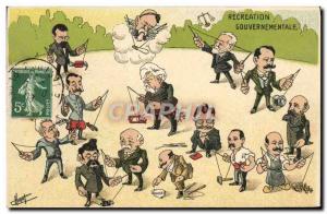 Postcard Old Political Satirical governmental Recreation
