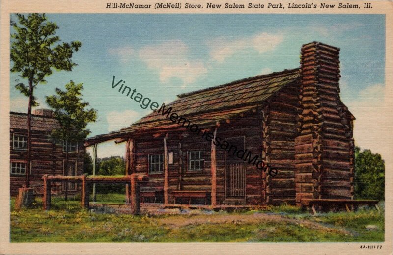 Hill-McNamara Store Lincoln's New Salem IL Postcard PC325