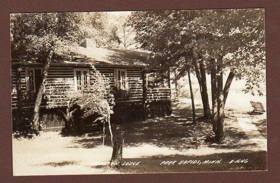 1940 RPPC PARK RAPIDS MINNESOTA*HAMILTON LODGE*MAYSVILLE OKLAHOMA*REV GROVE