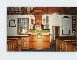 Postcard Three-decker Pulpit of St. Peters' Church, British Overseas Territory