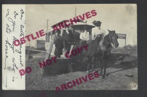 Denver COLORADO RPPC 1908 CHERRELYN TROLLEY Horse-Drawn STREETCAR Street Car CO