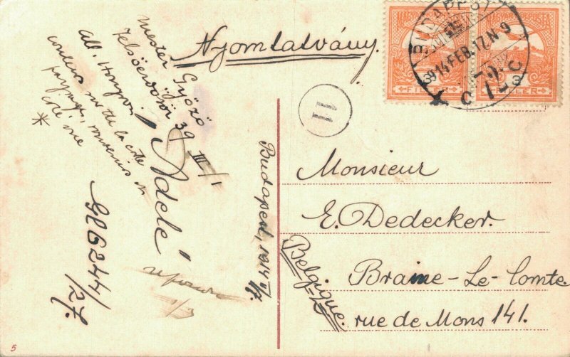 Hungary Budapest Deák tér Deak Platz Vintage Postcard 07.15