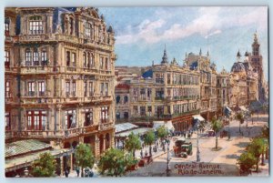 Rio De Janeiro Brazil Postcard Central Avenue c1910 RMSP Oilette Tuck Art