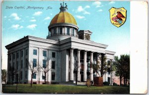 VINTAGE POSTCARD THE STATE CAPITOL BUILDING AT MONTGOMMERY ALABAMA c. 1905