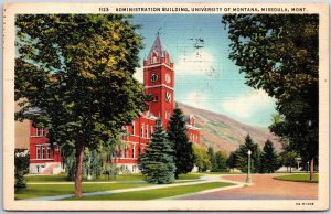 1934 Administration Bldg. University of Montana Missoula Montana Posted Postcard