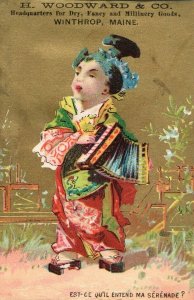 H. Woodward & Co Dry Fancy & Millinery Goods, Japanese Geisha Girl Accordion Z9