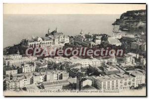 Old Postcard Monte Carlo Vue Generale Prize De Beausoleil