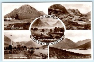 RPPC  GLENCOE, SCOTLAND UK ~ Kingshouse Hotel, Three Sisters, etc  Postcard