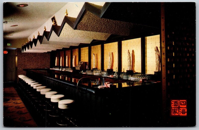 Vtg San Francisco California Four Seas Eight Immortal Cocktail Lounge Postcard