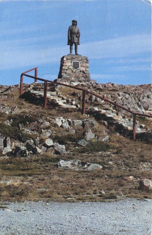 John Cabot Statue Cape Bonavista Newfoundland NFLD Landfall Park Postcard D9