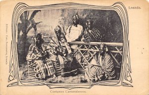 Costumes Carnavalescos Loanda Luanda Angola 1905c postcard