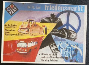 Mint Germany Color Picture Postcard Peace Market Brunswick 1982