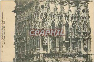 Old Postcard The Cathedral of Rouen Superior Part of the Central Tower XVI Si...