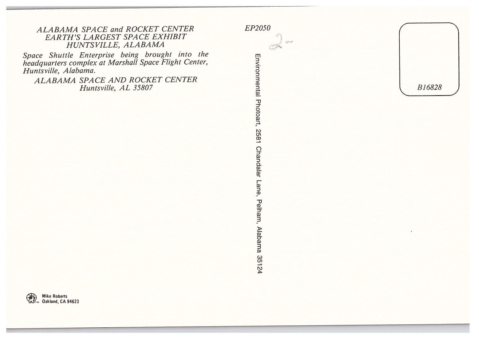 NASA Marshall Space Flight Center Huntsville Alabama Airplane Postcard ...