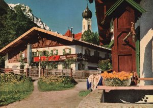 Vintage Postcard Aus Dem Zugspitzdorf Grainau Blick Auf Die Zugspitze Grainau