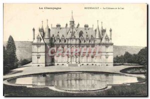 Old Postcard Champagne Boursault The Chateau and Lake