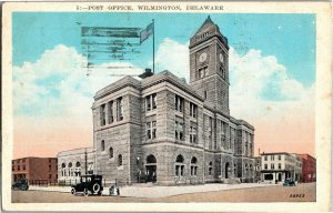 View of Post Office, Wilmington DE c1929 Vintage Postcard E43