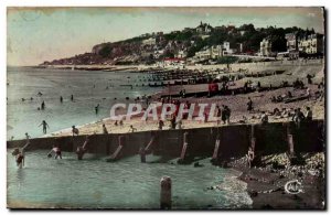 Old Postcard Sainte Adresse Le Havre Beach