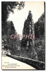 Postcard Old Route Dauphine Grande Chartreuse Peak of poppy
