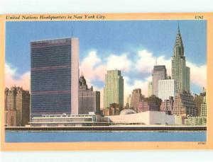 New York City NY United Nation Headquarters 87260 Manhattan  Postcard # 6255