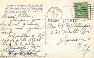 Sacramento CA-California,1949 State Capitol Southwest Approach Vintage Postcard
