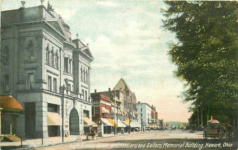 C-1910 South Second Soldiers Sailors Memorial Building Newark Ohio Postcard 9487