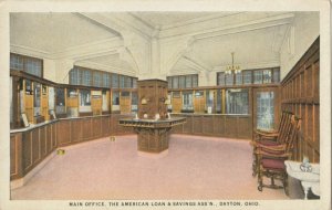 DAYTON , Ohio, 1900-10s ; American Loan & savings , Interior