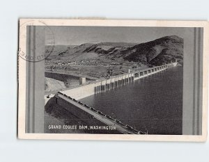 Postcard Grand Coulee Dam Washington USA