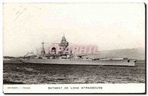 Old Postcard Boat War Strasbourg line Building