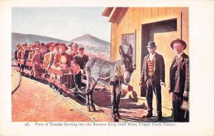 Cripple Creek Colorado Bonanza King Gold Mine Tourists Donkey Postcard AA22081