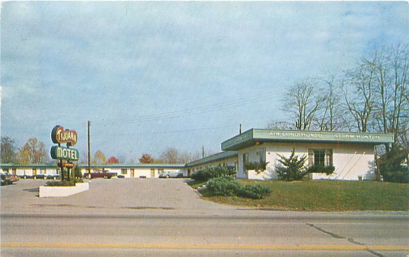 Muldraugh Kentucky Tijuana Motel Dixie Hi-Way Chrome Postmarked 1961