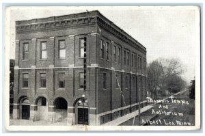 1911 Masonic Temple Auditorium Exterior Albert Lea Minnesota MN Vintage Postcard