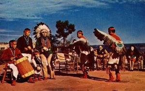 Hopi Indian Dancers Grand Canyon Arizona Native American Chrome Postcard 08.56