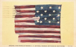 Vintage Postcard 1950 Orig. Star Spangled Banner US National Museum Smithsonian