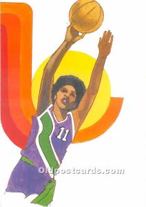 Originial Artwork by Robert Peak, 1984 Olympics Olympic 28 cent Basketball St...