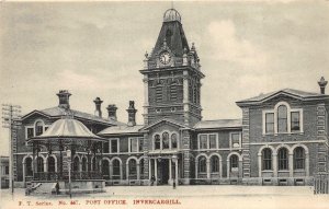 IVERCARGILL NEW ZEALAND POST OFFICE CLOCK TOWER POSTCARD (c. 1905) (DS)