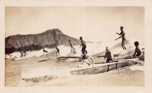 J76/ Honolulu Hawaii Non-Postcard c1940s Photograph Surfer Waikiki 2