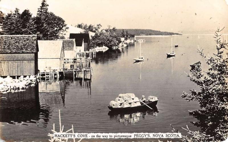 Real Photo Hackets Cove Peggy's Nova Scotia Canada Antique Postcard L2635