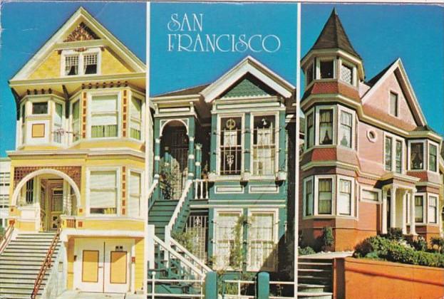 California San Francisco Beautiful Victorian Architecture 1992