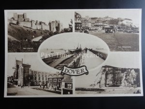 Kent DOVER 5 Image Multiview ADMIRALTY PIER & TOWN HALL Old Postcard by E.A.S.