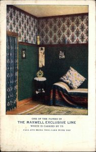 Taunton Mass MA C Wood & Son Wallpaper Ad Bedroom Asian Art c1910 PC