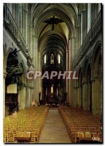 Modern Postcard Bayeux Cathedral Interior of the Nave