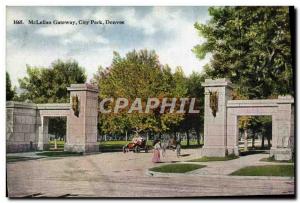 Postcard Old McLellan Gateway City Park Denver