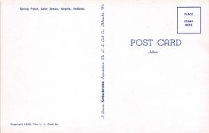 ANGOLA INDIANA~SPRING POINT-LAKE JAMES POSTCARD 1960s