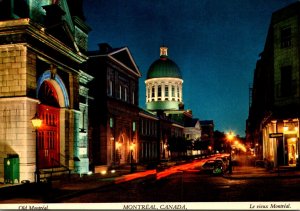 Canada Monteal Old Montreal At Night