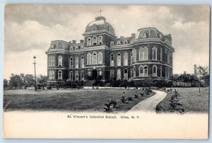 Utica New York Postcard St Vincent Industrial School Building Exterior View 1905